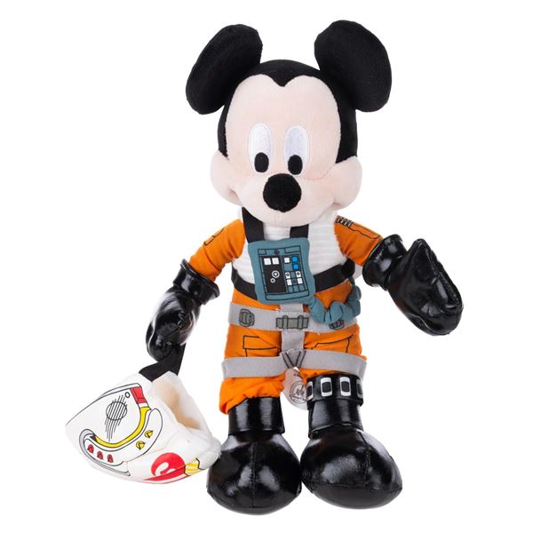 A Mickey Mouse Star Wars Rebel Alliance Pilot Plush.