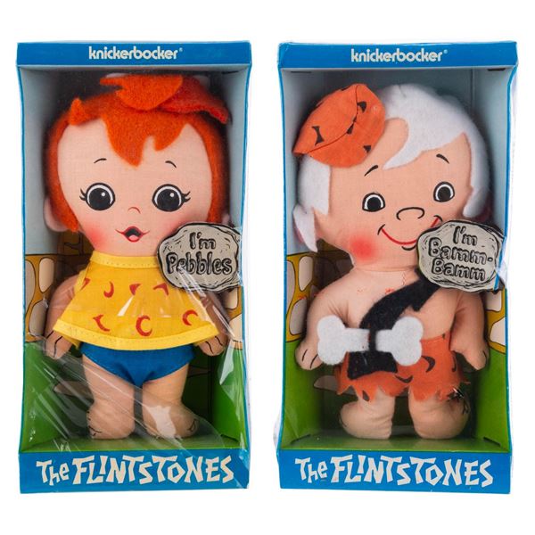 A Pair of "The Flintstones" Plush Dolls.