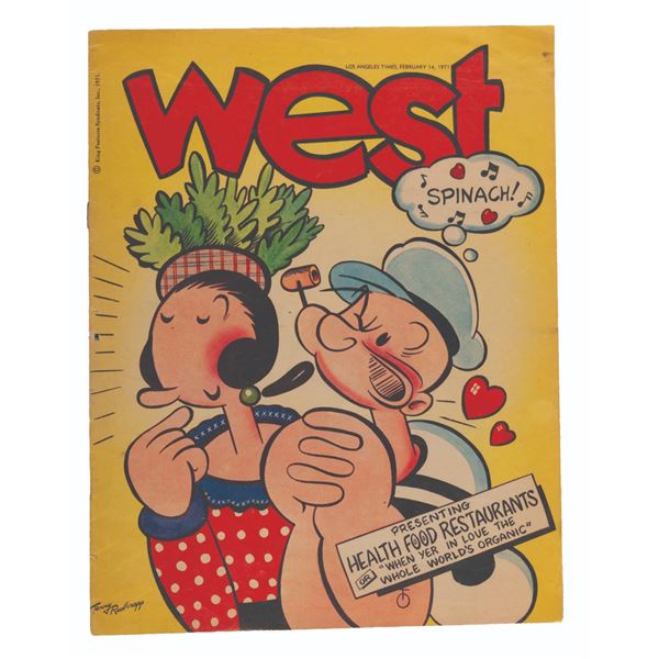 A 1971 Los Angeles Times Insert with Popeye Cover.