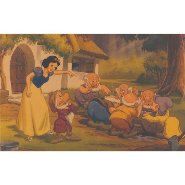 An Early "Snow White and the Seven Dwarfs" Lithograph.