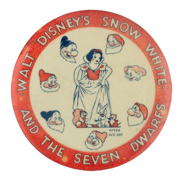 An Early "Snow White" Pinback Button.