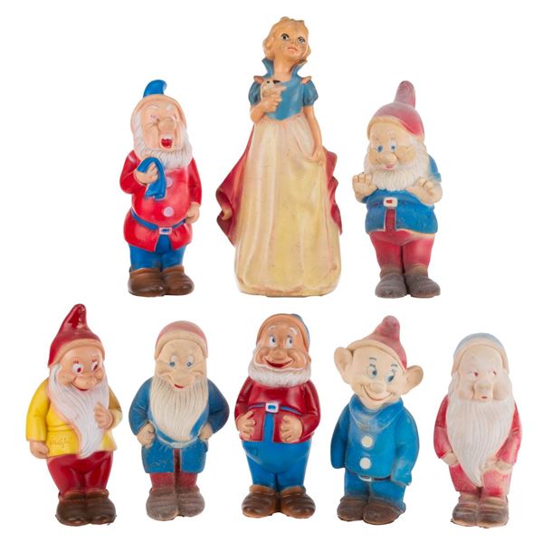 A Set of Snow White and the Seven Dwarfs Plastic Figures.