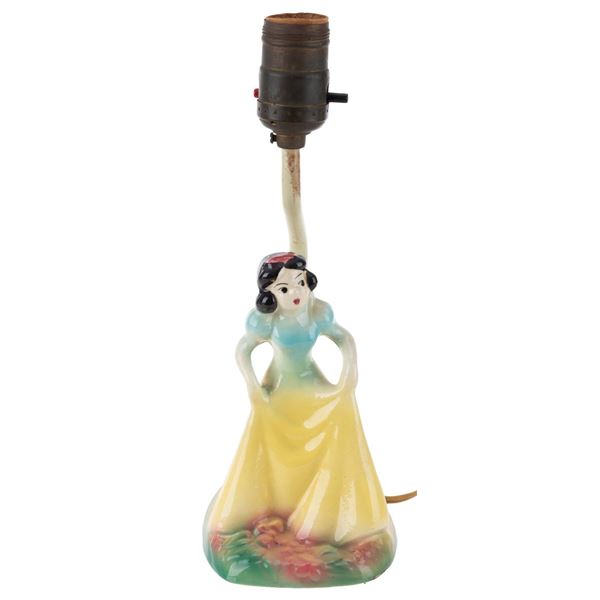 A Snow White Ceramic Lamp by Leeds China.