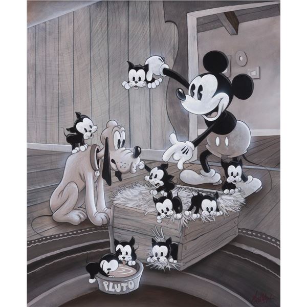 An Original "Pluto’s Kittens" Painting by James C Mulligan.