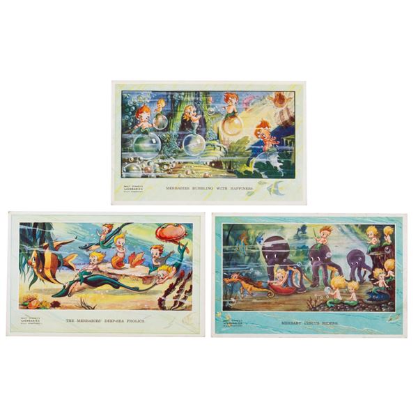 Three Early "Merbabies" Postcards.