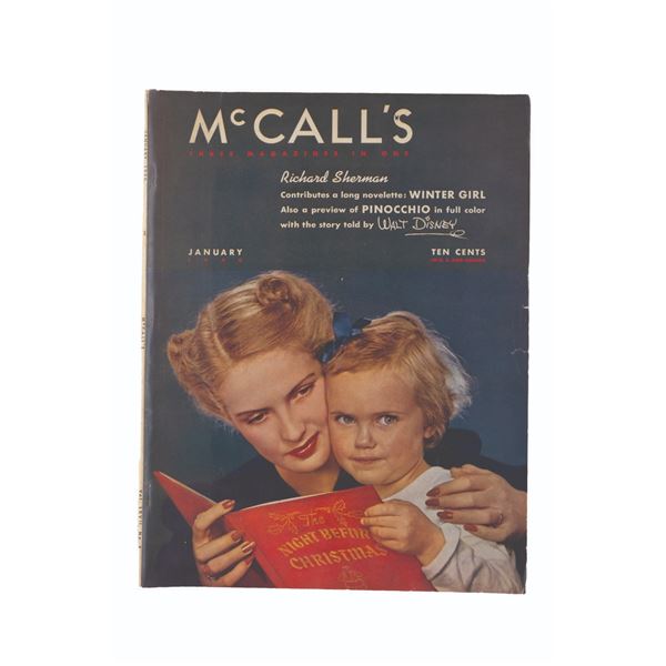 A 1940 "McCall's" Magazine Featuring a Preview of "Pinocchio."