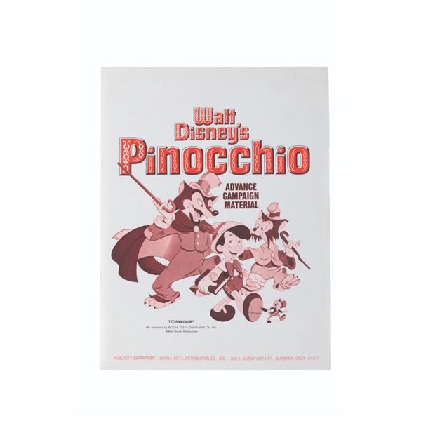 A "Pinocchio" 1984 Re-Release Press Kit.