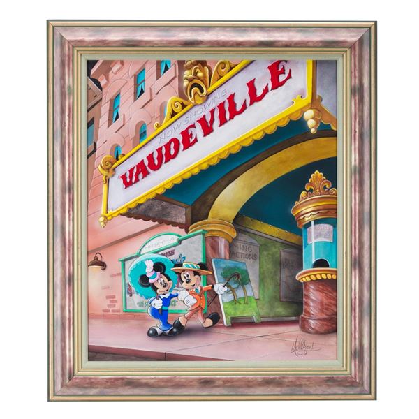 A Mickey and Minnie "Midtown Matinee" Original Painting.