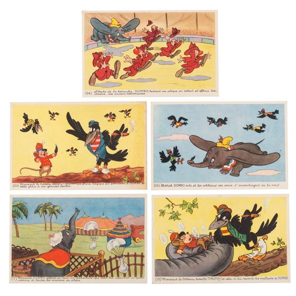 A Collection of Early French "Dumbo" Postcards.
