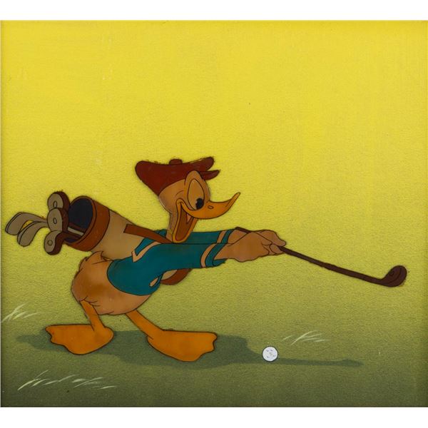 A Walt Disney Signed Donald Duck Cel.