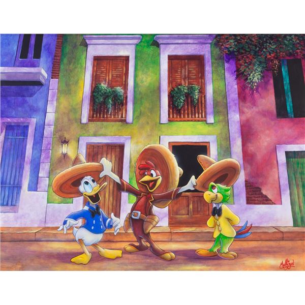 An Original "The Three Caballeros" Painting by James C Mulligan.