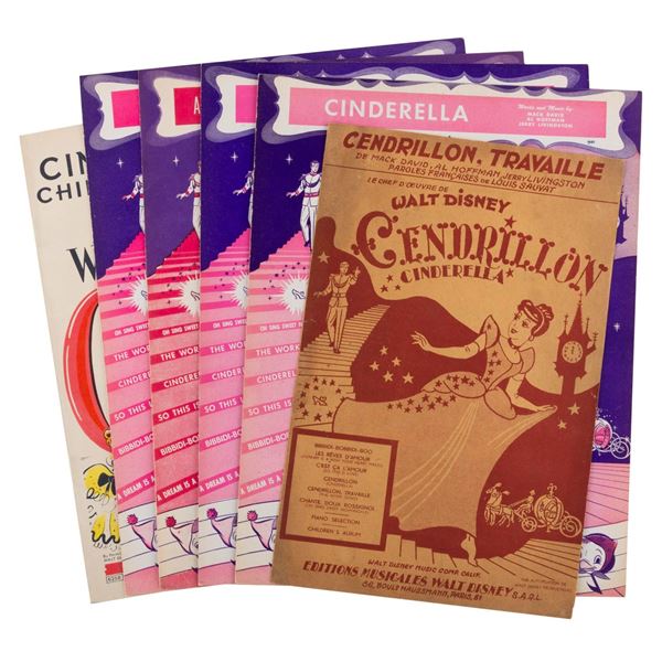 A Collection of "Cinderella" Sheet Music.
