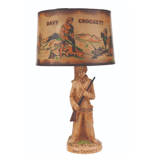 A Davy Crockett Lamp with Shade.