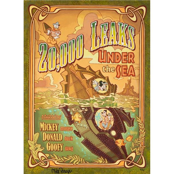 A "20,000 Leaks Under the Sea" Canvas Print by Mike Peraza.