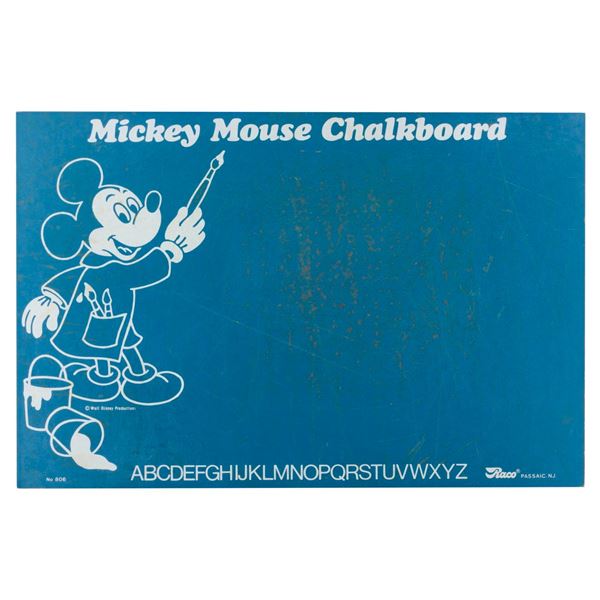 A Blue Mickey Mouse Chalkboard.