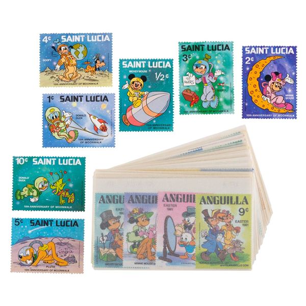 A Large Collection of Disney Postage Stamps.