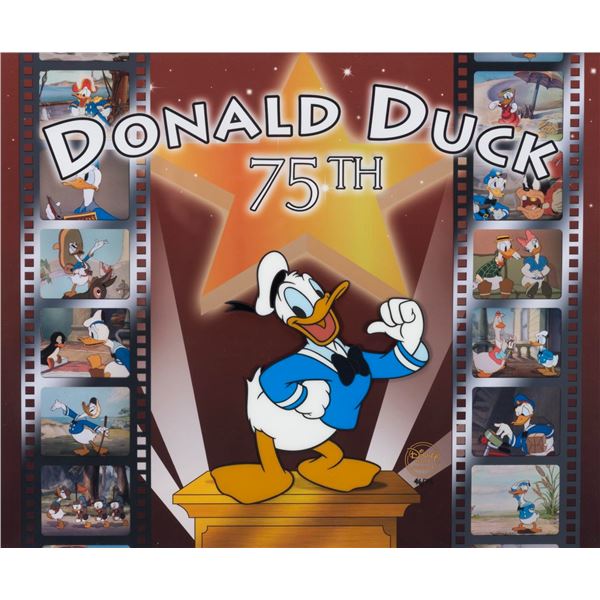 A Donald Duck 75th Anniversary Limited Edition Cel.