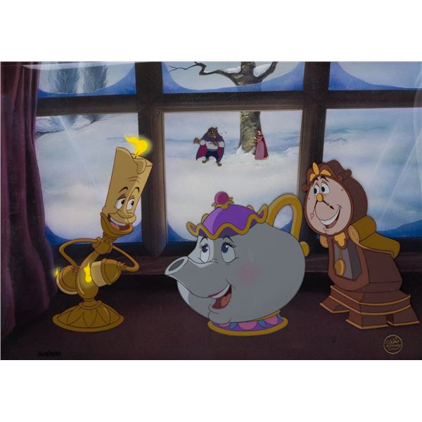 A "Beauty and the Beast" Hand-Painted Limited Edition Cel.