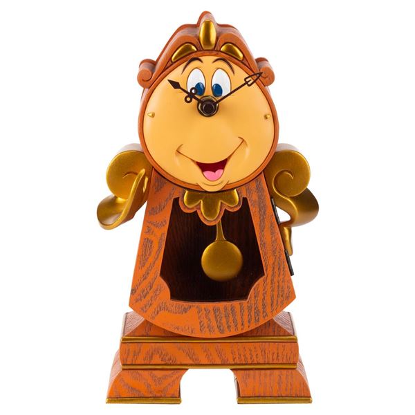 A "Beauty and the Beast" Cogsworth Figural Clock.