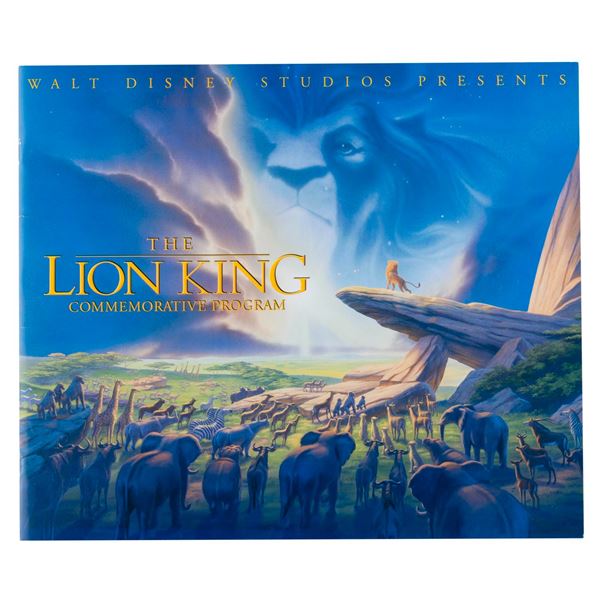 A Multi-Signed "The Lion King" Commemorative Program.