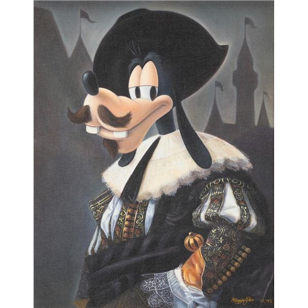 A "Goofy Cavalier" Canvas Print by Maggie Parr.