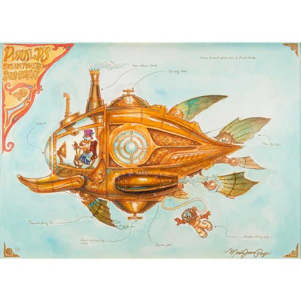 A Steampunk Donald Duck Canvas Print by Mark Page.