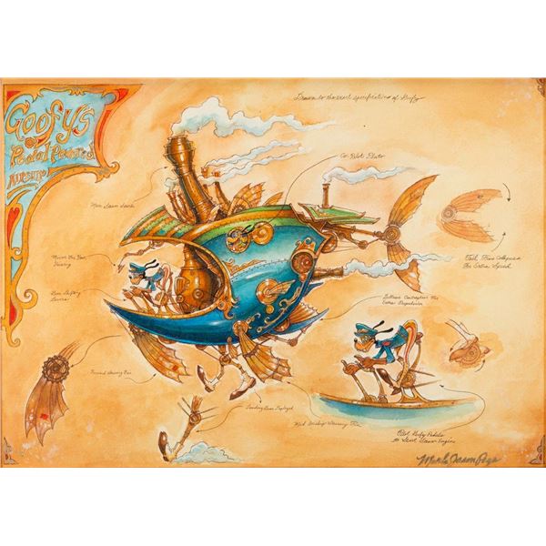 A Steampunk Goofy Canvas Print by Mark Page.