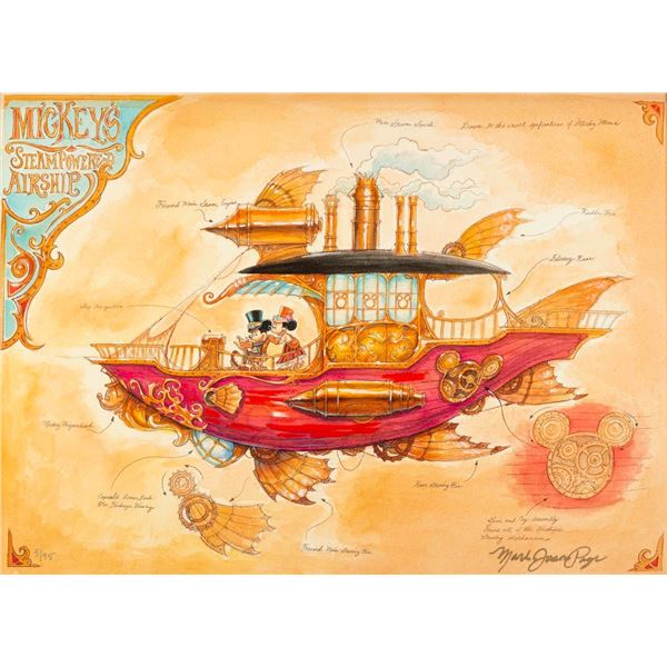 A "Mickey's Steampowered Airship" Canvas Print by Mark Page.