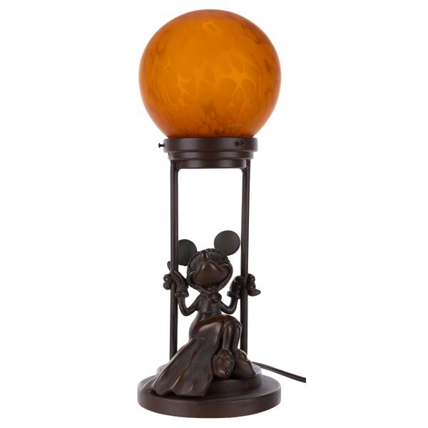 A Minnie Mouse Bronze Lamp.