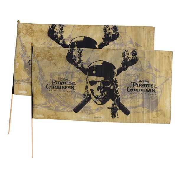 A Pair of "Pirates of the Caribbean: Dead Man’s Chest" Flags.