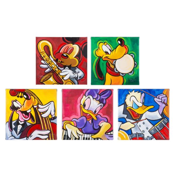 A Collection of "Mickey Jazz" Giclee Canvas Prints.