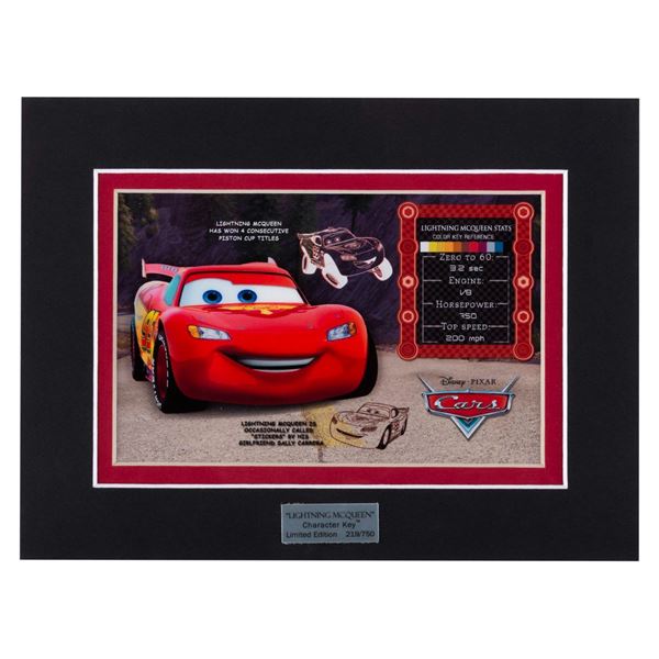 A "Lightning McQueen" Limited Edition Character Key Cel.
