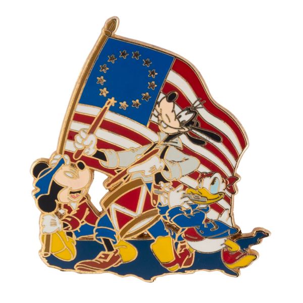 A Patriotic Mickey, Donald, and Goofy Pin.