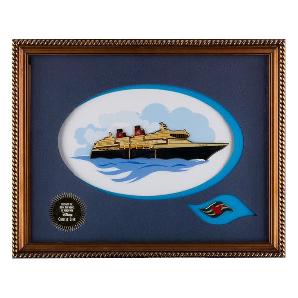 A Disney Cruise Line AAA/CAA Exclusive Member Benefit Framed Pin Set.