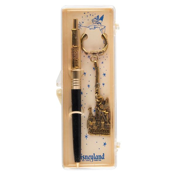 A Disneyland Ballpoint Pen with Tinker Bell Keychain.