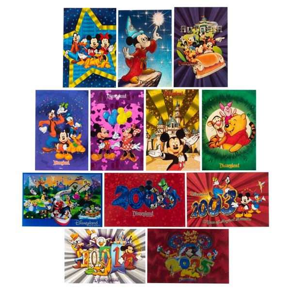 A Collection of Disneyland Foil Postcards.