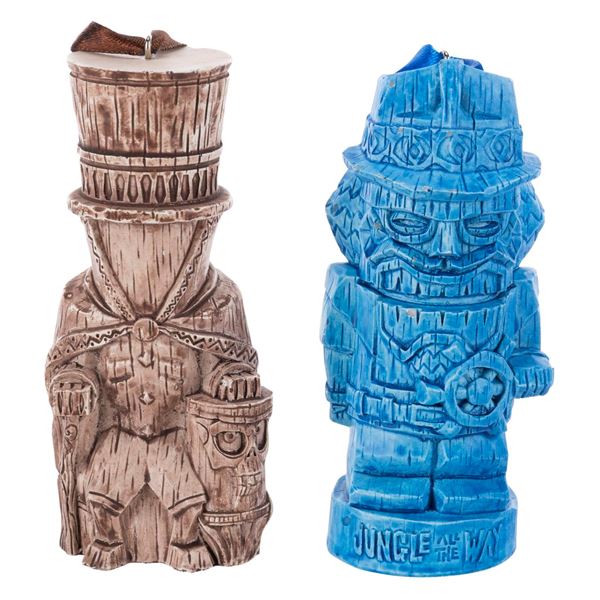 A Pair of Trader Sam’s Enchanted Tiki Bar Ornaments.