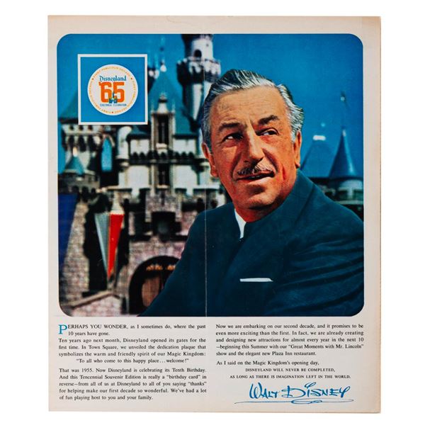 A Disneyland Tencennial Newspaper Supplement.
