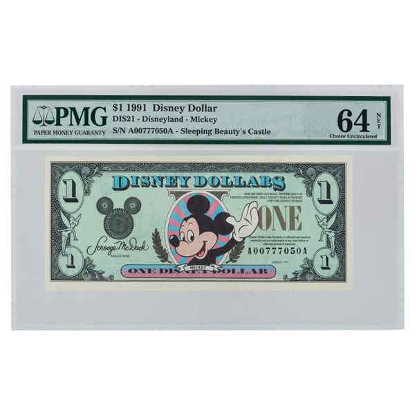 A Graded $1 Series 1991 Disney Dollar.