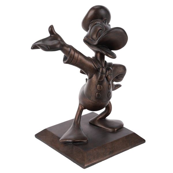 A Bronze Donald Duck Statue.