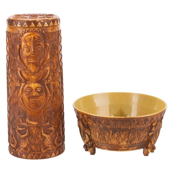 A Disney Parks Tiki Bowl and Sipper Set.