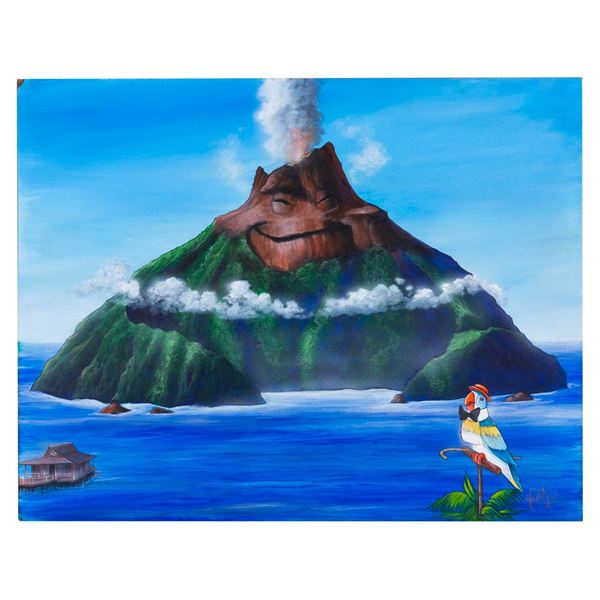 A "Lava" and Barker Bird Original Painting by James C Mulligan.
