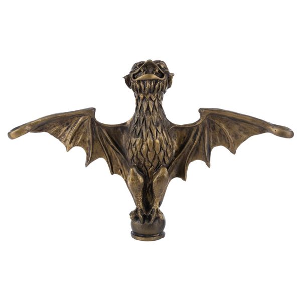 A Haunted Mansion Bat Stanchion Replica.