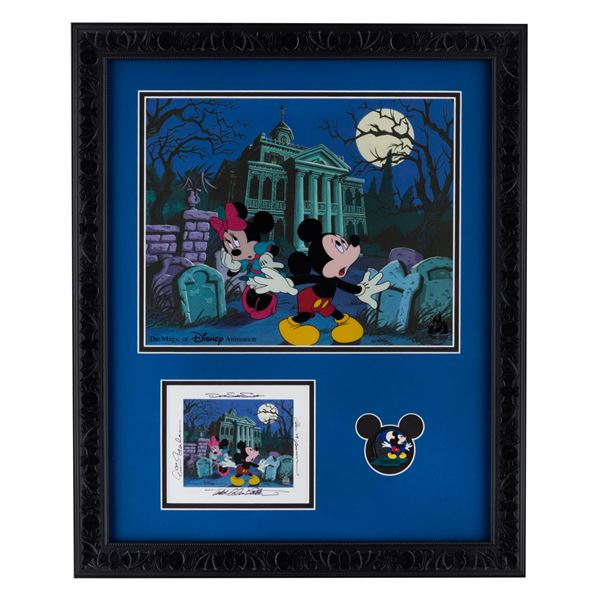 A Haunted Mansion Framed Cel, Print, and Pin.