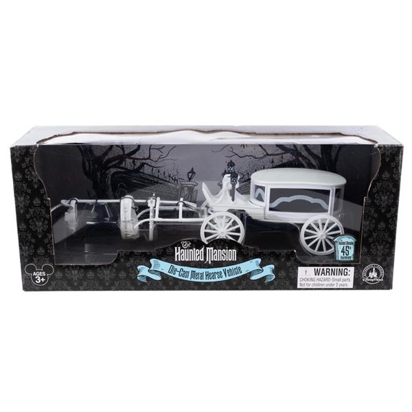 A Haunted Mansion 45th Anniversary Diecast Hearse.