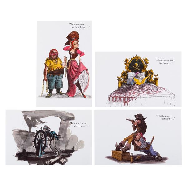 A Set of Pirates of the Caribbean Postcards.