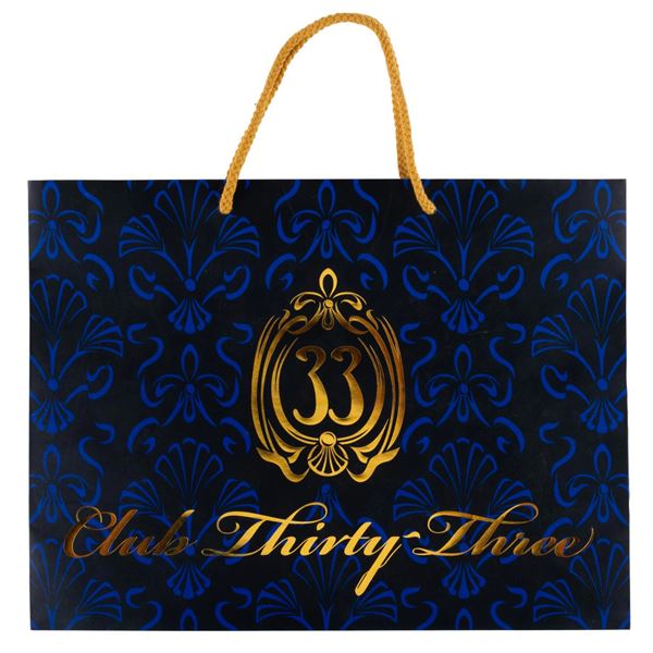 A Large Patterned Club 33 Shopping Bag.