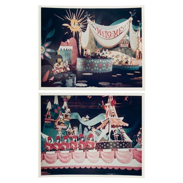 A Pair of Early Disneyland It’s a Small World Color Prints.