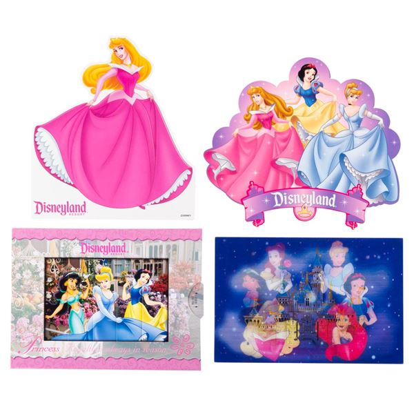 Four Disneyland Princess Postcards.