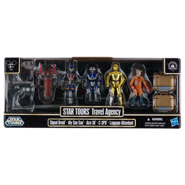 A Star Tours Travel Agency Action Figure Set.
